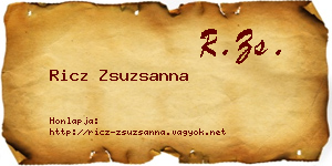 Ricz Zsuzsanna névjegykártya