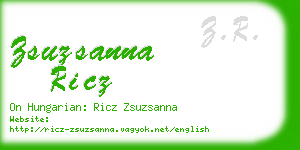 zsuzsanna ricz business card